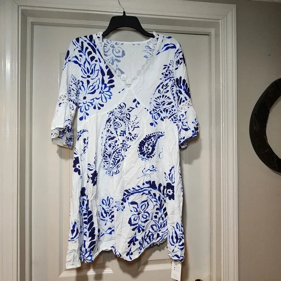 NWT Cupshe Women’s Swim Cover-Up Dress Beach Vacation Resortwear Summer - Picture 2 of 4